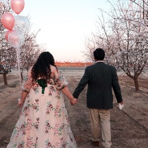 Floral Off-Shoulder Gown